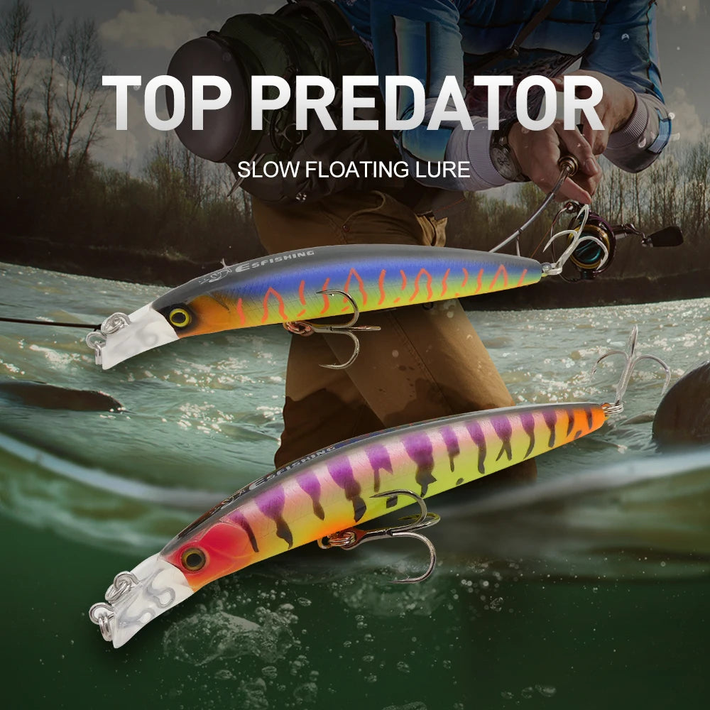 KESFISHING Floating Hard Lure 10cm 9.5g Dive 0.1-0.5m Quality Professional Minnow Choose Different Depth Top Water Fish