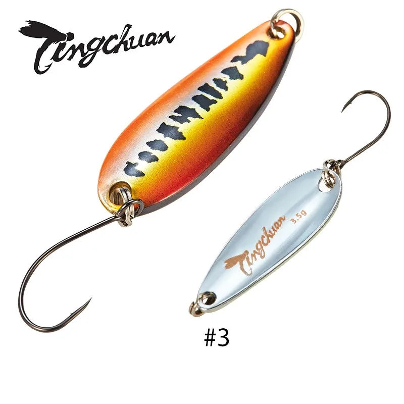 Fishing Metal Spoon Lure Bait For Trout Bass Spoons Small Hard Sequins Spinner Spoon 2g/2.5g/3.5g/4.5g With Mustad hook Fishing