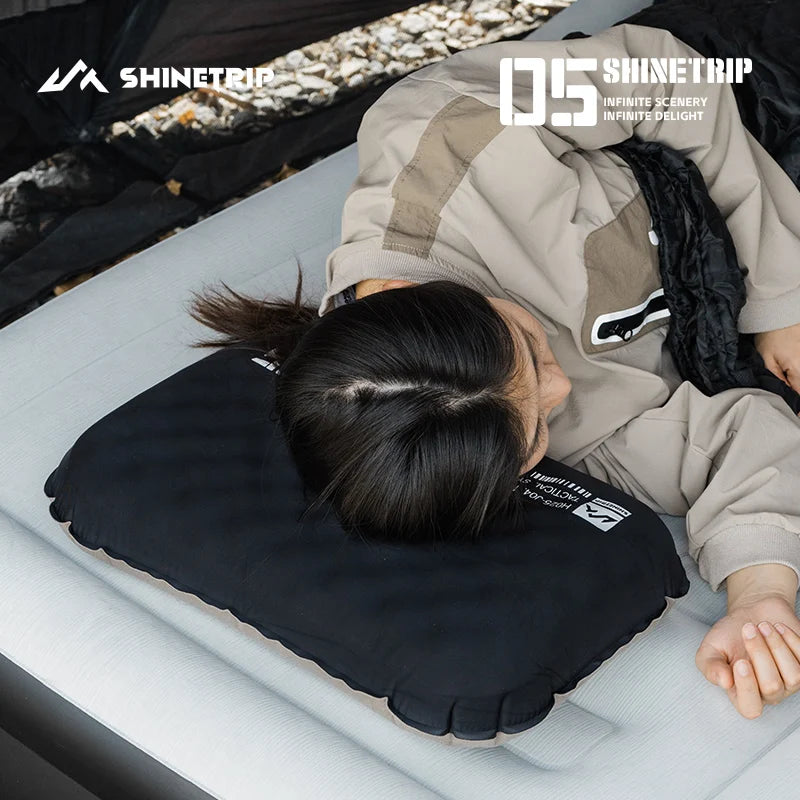 ShineTrip Camping inflatable pillow Ultralight Camping Sleeping Air Pillow Foldable Portable comforts Pillow with storage bag