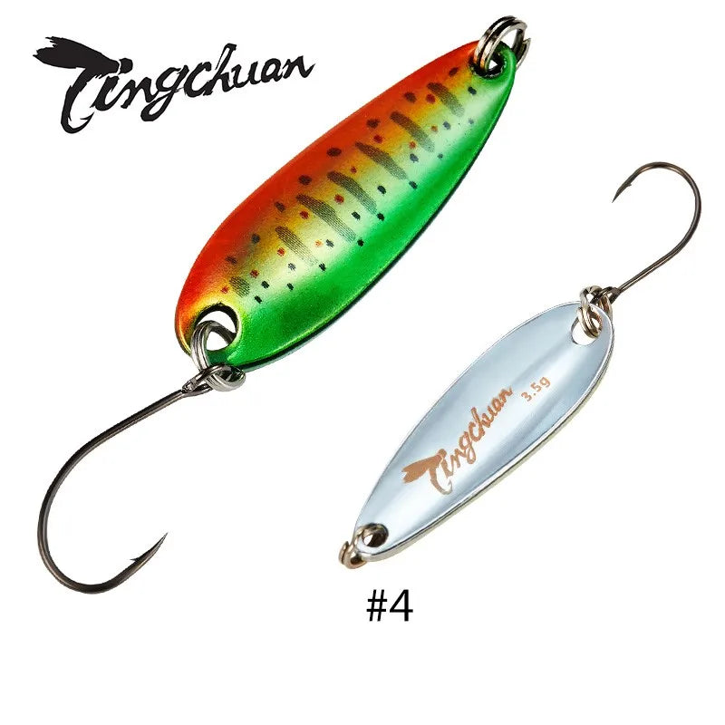 Fishing Metal Spoon Lure Bait For Trout Bass Spoons Small Hard Sequins Spinner Spoon 2g/2.5g/3.5g/4.5g With Mustad hook Fishing