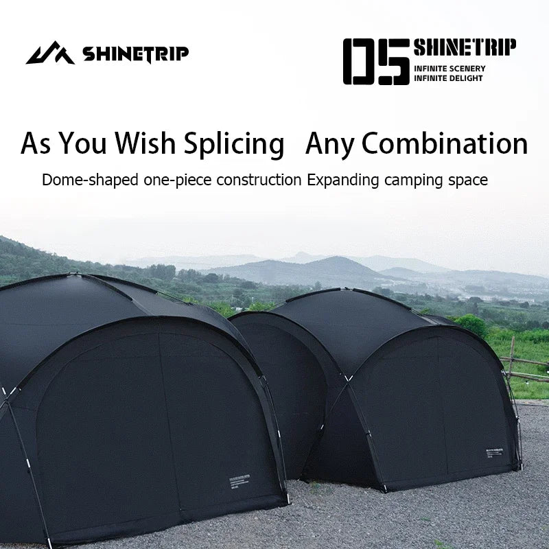 ShineTrip Outdoor Extra Large Camping Shade Tent Family Travel Expandable Space camp Gazebo Rain and Sun Protection Car Tent