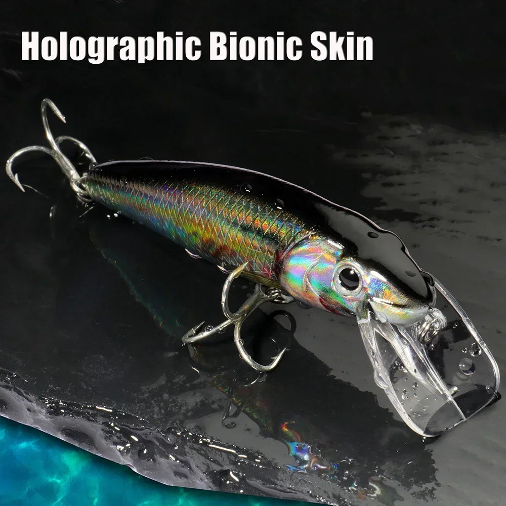 Floating Minnow 12.1g 9cm Fishing Lure Steel Ball Sonic Wave Balance Swimbait Pesca Popper Hook Pike Wobbler Tackle Crank Bait