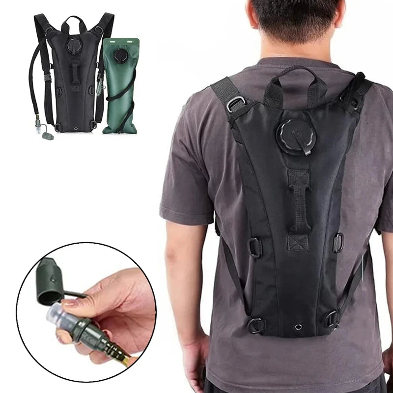 Hydration Backpack Water-proof Oxford Water Bag with 3 Liter Bladder for Outdoor Running Hiking Cycling Climbing Camping