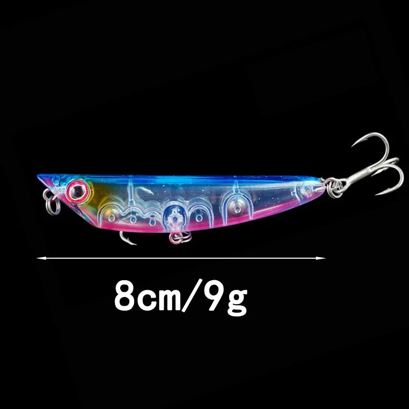 Fishing Lure Bait Swimbait Jerkbait Pencil 80mm 9g Walk Dog Floating Lures Bass bait luer Floating Pencil Surface Stick