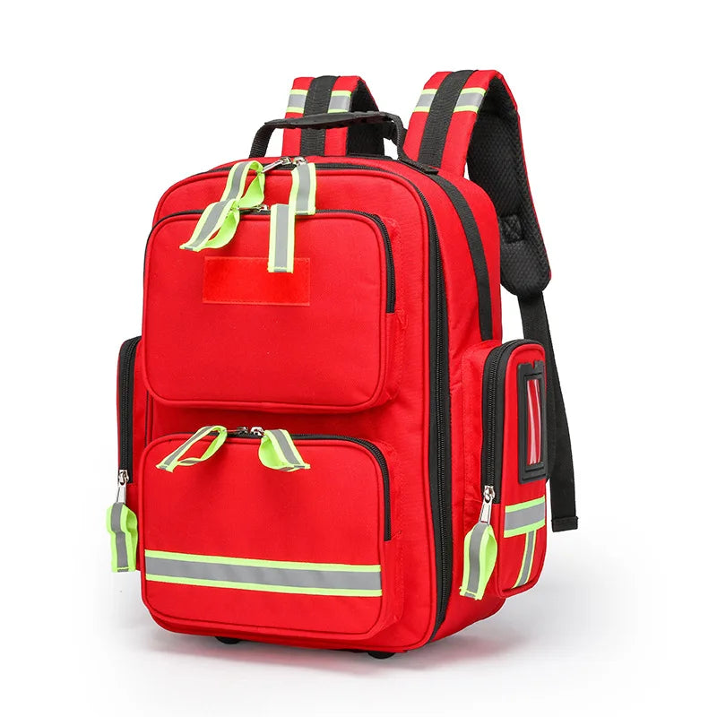 Outdoor Emergency First Aid Kit Medical Bag Rescue Large Capacity Case Waterproof Reflective Oxford Multi-pocket Travel Backpack