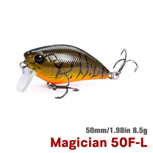 TSURINOYA DW116 50F Crankbait Fishing Lure Magician 50mm 8.5g Shallow Range Floating Crank Artificial Hard Basts Pike Bass