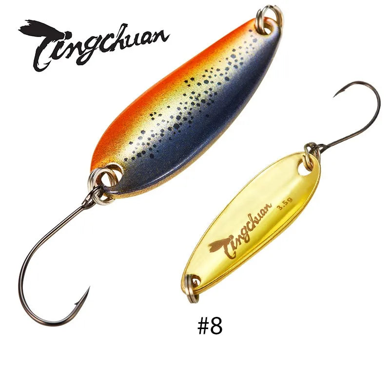Fishing Metal Spoon Lure Bait For Trout Bass Spoons Small Hard Sequins Spinner Spoon 2g/2.5g/3.5g/4.5g With Mustad hook Fishing