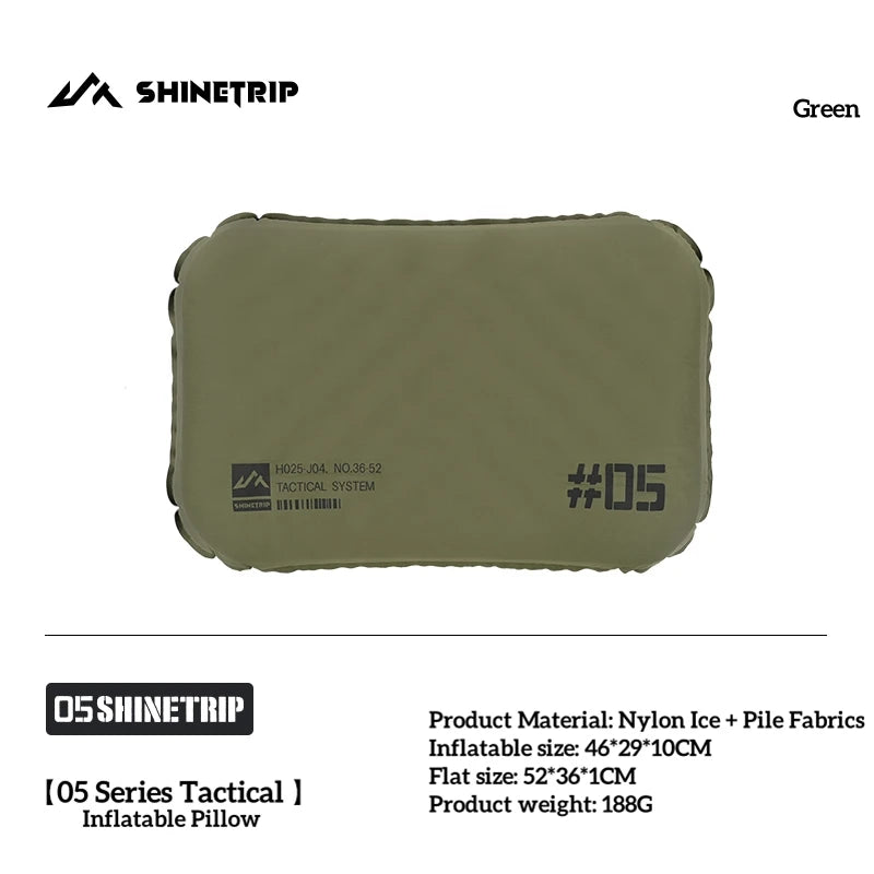 ShineTrip Camping inflatable pillow Ultralight Camping Sleeping Air Pillow Foldable Portable comforts Pillow with storage bag