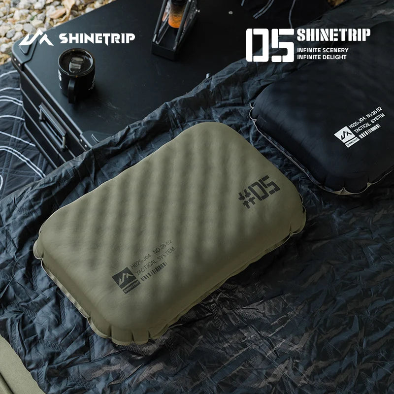 ShineTrip Camping inflatable pillow Ultralight Camping Sleeping Air Pillow Foldable Portable comforts Pillow with storage bag