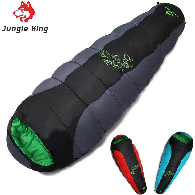 Jungle King CY0901 Thickening Fill Four Holes Cotton Sleeping Bags Fit for Winter Thermal 4 Kinds of Thickness Camping Travel