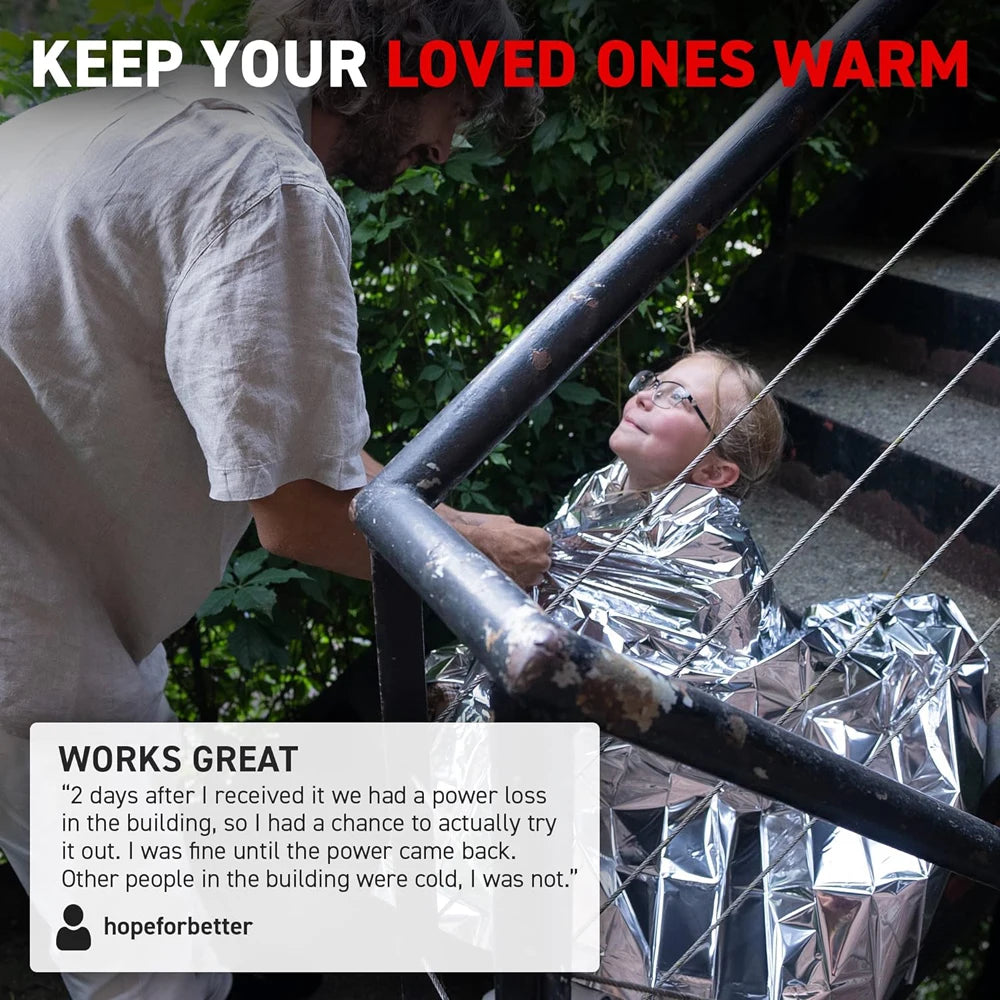 Emergency Blanket Outdoor Survive First Aid Military Outdoor Survive Rescue Kit Windproof Foil Thermal Blanket for Camping  Hiki