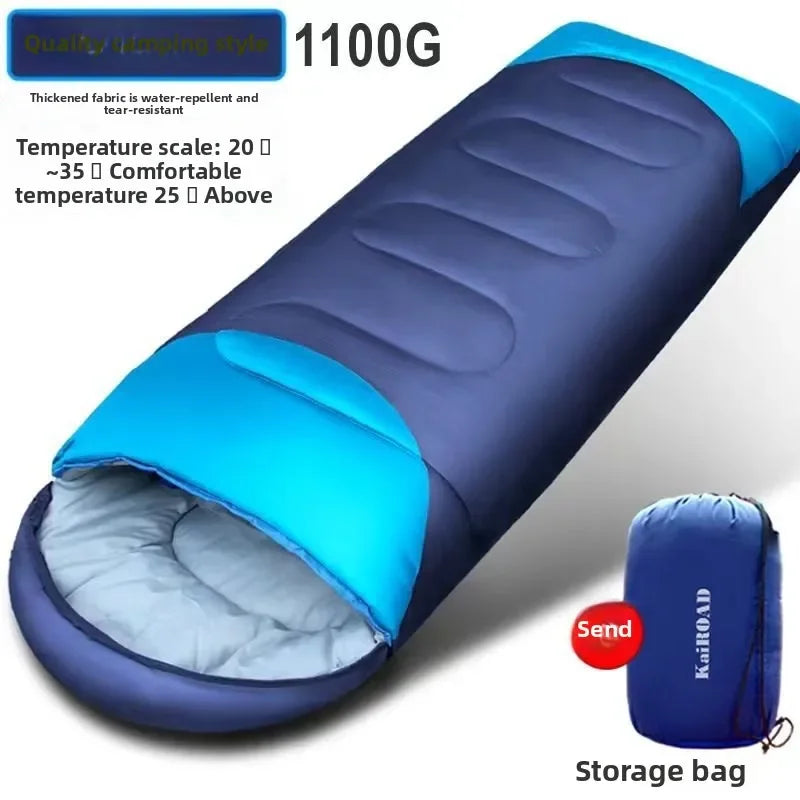 Camping Sleeping Bag Outdoor Camping Thickened Warmth Four Seasons Universal Travel Camping Portable Down Sleeping Bag