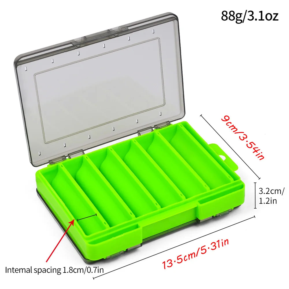 Double-Sided Waterproof Fishing Tackle Box, Fish Hook Fishing Lure Bait Storage Case, Mini Portable Fishing Gear Accessories Box