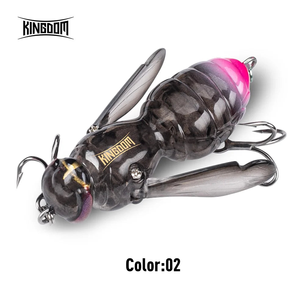 Kingdom Wasp Crawl Bait 4.2g 6.6g Insect Bionic Floating Fishing Lure Swimbaits Hard  Artificial Baits Bass Carp Pike Fishing
