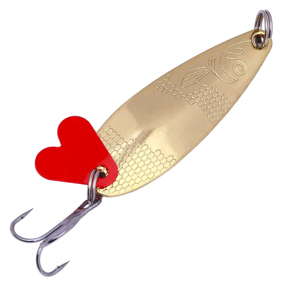 Fake Fish Spoon Lure sea fishing spoon Bait Metal Jig Fishing Lure Wobblers Pike Bait For Trout Pike Perch Salmon