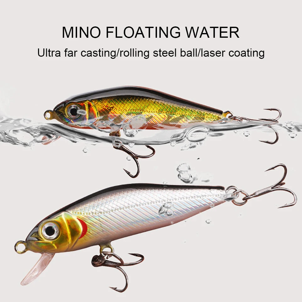 1PCS 5.5CM/4.5G Floating Minnow Fishing Lure Artificial 3D Fisheye Plastic Jig Hard Bait Swimbait Perch Trout Wobblers Crankbait