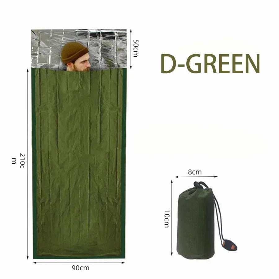 Emergency Sleeping Bag Survival Bag | Portable  Blanket Survival Gear Emergency Bivy Sack Bivvy Thermal Sleeping Bag Camping