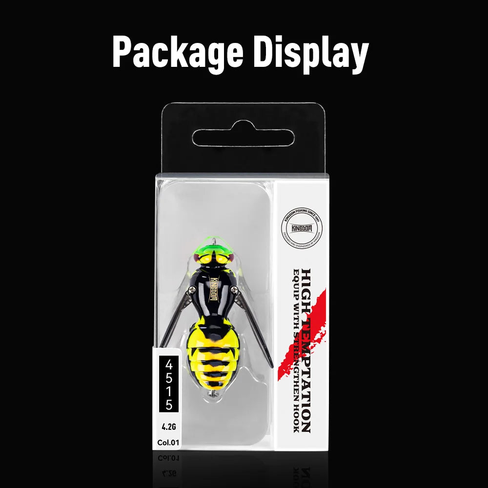 Kingdom Wasp Crawl Bait 4.2g 6.6g Insect Bionic Floating Fishing Lure Swimbaits Hard  Artificial Baits Bass Carp Pike Fishing