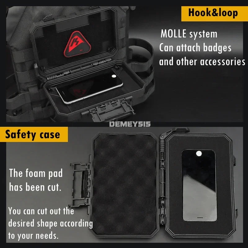 Tactical Equipment Box Can Hang on Tactics Vest Waterproof MOLLE Militar Gear Storage Tool Boxes Shooting Hunting Cs Cases