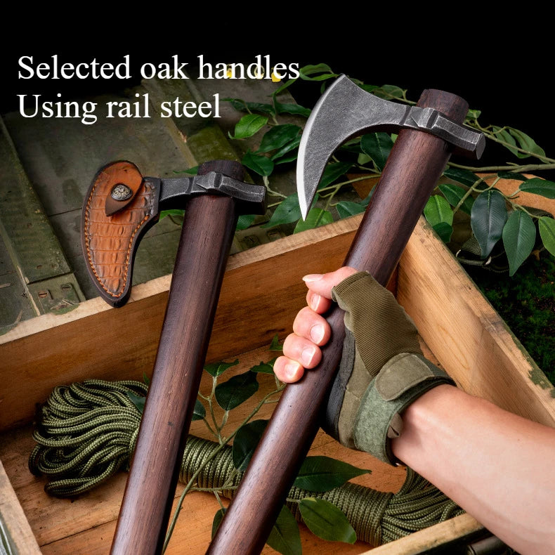 Wholesales Hand-forged Camping Axe Multi-functional Axe Chopping Firewood Tactical Camping Survival Axe Open Mountain