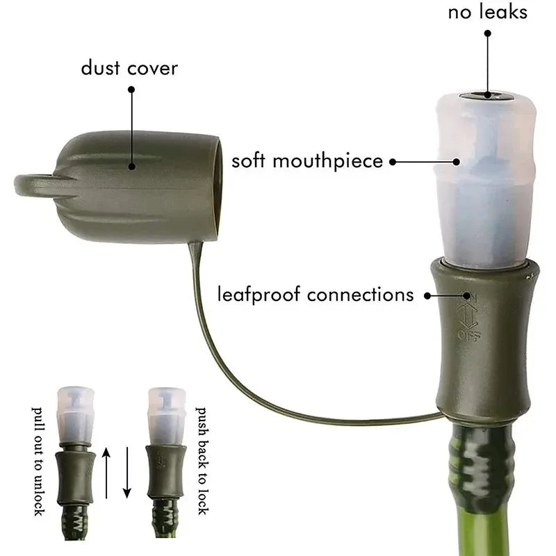 Leak-Proof & Durable Hydration Bladder: Ultimate Water Solution for Hiking, Cycling, & Running Adventures 2L