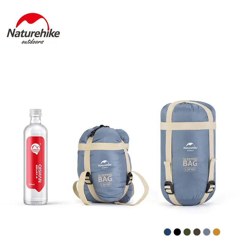 Naturehike Sleeping Bag LW180 Ultralight 3 Season Camping Hiking Sleeping Bags Outdoor Portable Waterproof Cotton Sleeping Bag