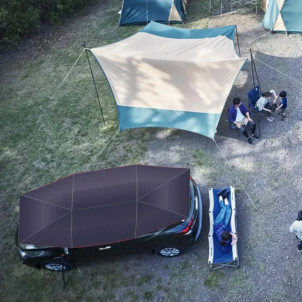 Car Roof Sun Umbrella Car Roof Cloth Dustproof And Uv Resistant Outdoor Waterproof Folded Portable Canopy Cover New