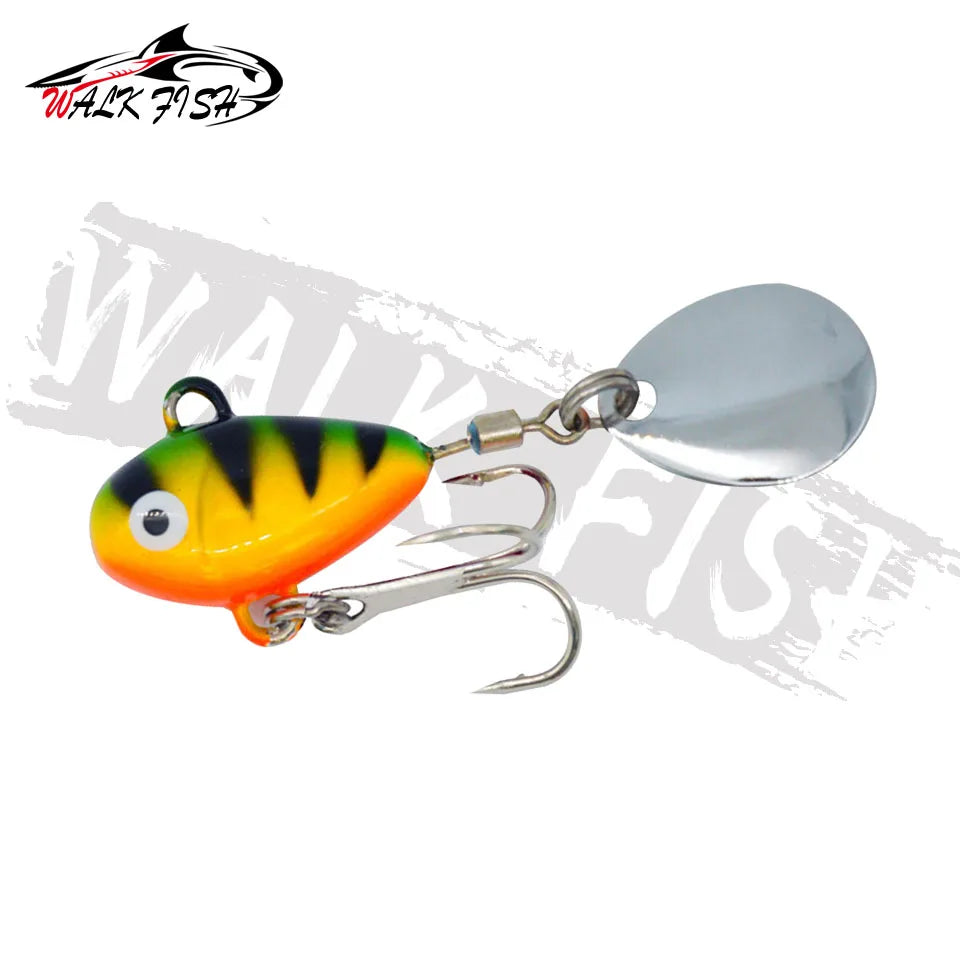 WALK FISH 10g/2.1cm Spinnerbait Vibration Fishing Lures Metal Vib Artificial Bait Spinning Swimbait Sea Carp Fishing Accessories