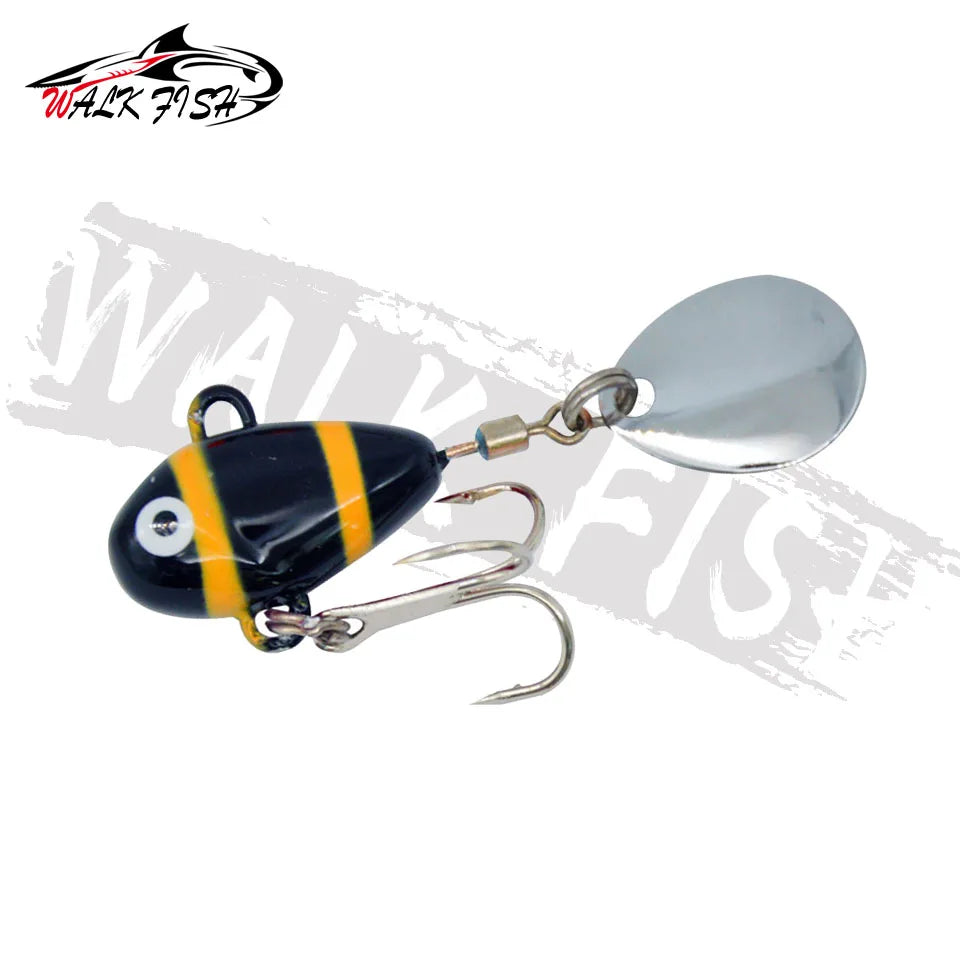 WALK FISH 10g/2.1cm Spinnerbait Vibration Fishing Lures Metal Vib Artificial Bait Spinning Swimbait Sea Carp Fishing Accessories