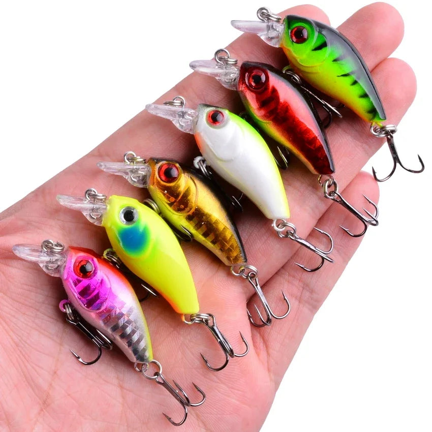 Aorace 9/6pcs Crankbaits Set Mixed Colors Fishing Lures Minnow Baits Wobbler Bass Swimbait Sea Swim Trout Tackle Hard