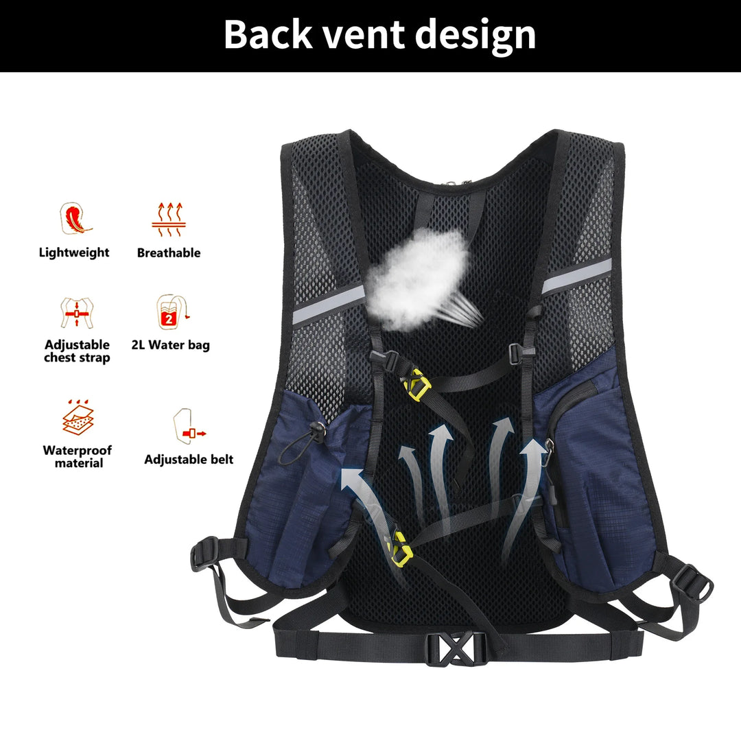 Outdoor hiking backpack, multi-functional mountain climbing travel backpack, waterproof nylon water bag, cycling bag