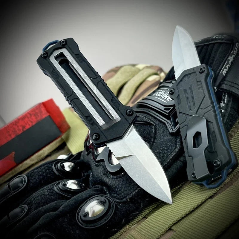 KS 1190 Utility Folding Knife 440C Blade Nylon Fiber Handle Outdoor Camping Hiking Combat Self-defense Tactics Hunting Knives