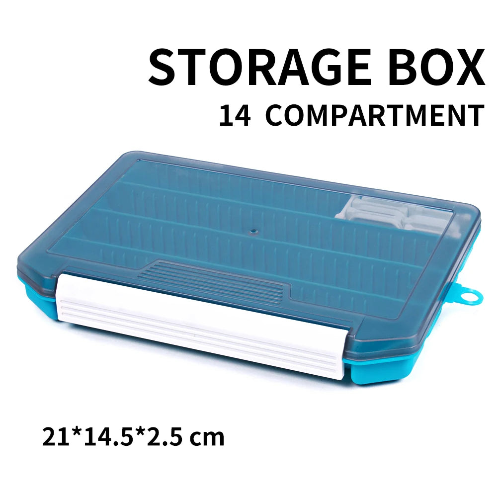 Fishing Box Portable Accessories Box Fisherman Tackle Box Plastic Bait Boxes Hook Organizer Storage Tool For Carp Fishing Goods