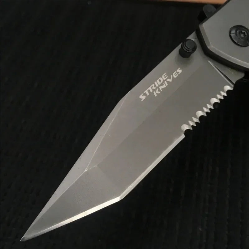 Skeleton POLICE Assisted Opening Flipper Folding Knives Tactical Camping Survival Combat Pocket Knives EDC Hunting Tool