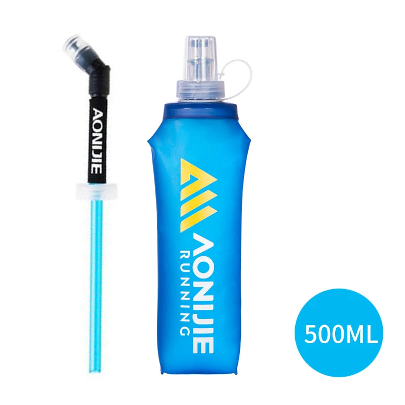 AONIJIE Newest SD30 2PCS 250ml 500ml Soft Water Flask Folding Collapsible Bottle TPU BPA Free For Running Bag Wait Pack