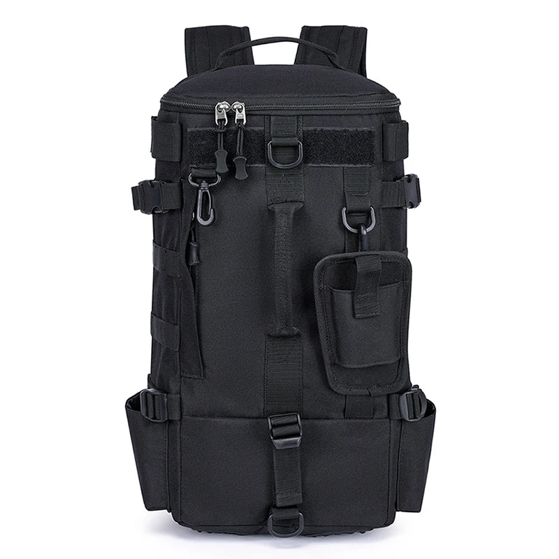 Waterproof Multi-Pocket Fishing Backpack w/ Tackle Storage, Mountable Slings, Large Unisex Duffel for Hiking, Camping, Mountaine