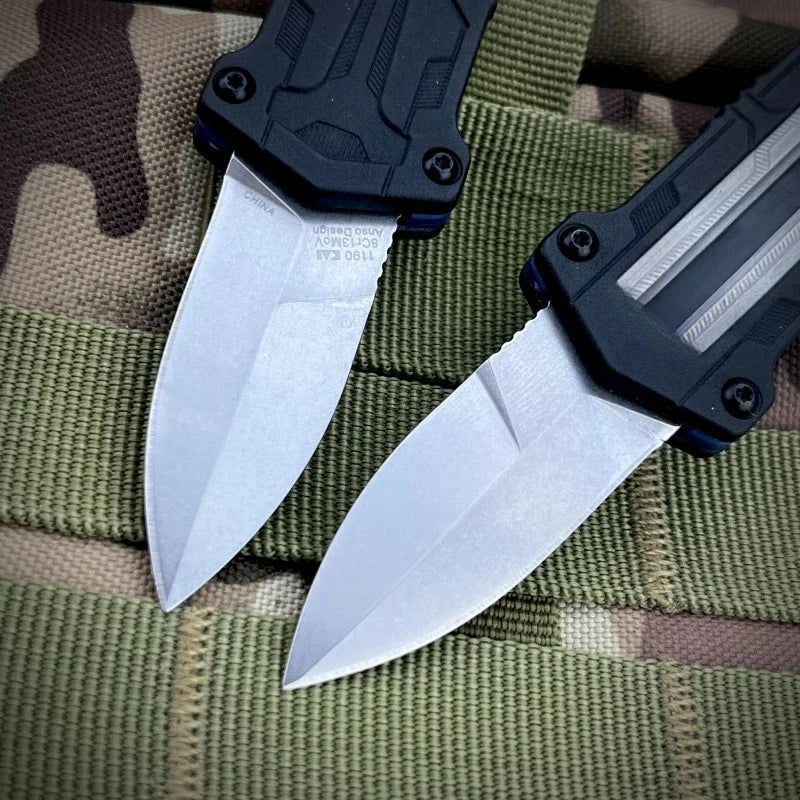 KS 1190 Utility Folding Knife 440C Blade Nylon Fiber Handle Outdoor Camping Hiking Combat Self-defense Tactics Hunting Knives