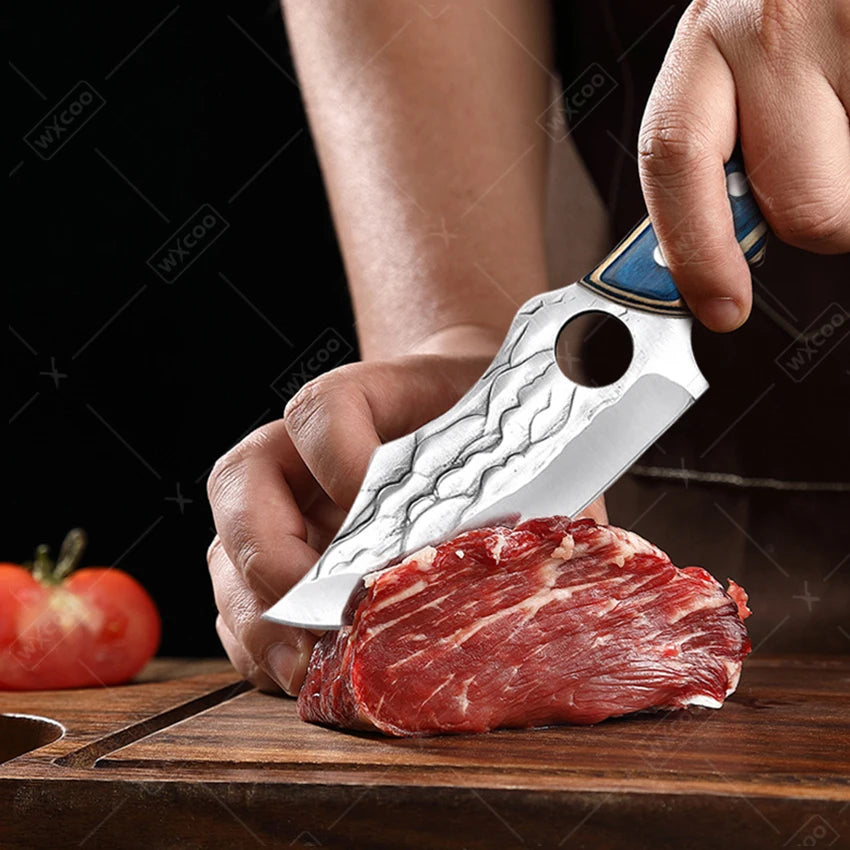 Kitchen Meat Cleaver Butcher Hand Forged Boning Knife Professional Utility Knives Slicing Fish Fruit Stainless Steel Chef Knives