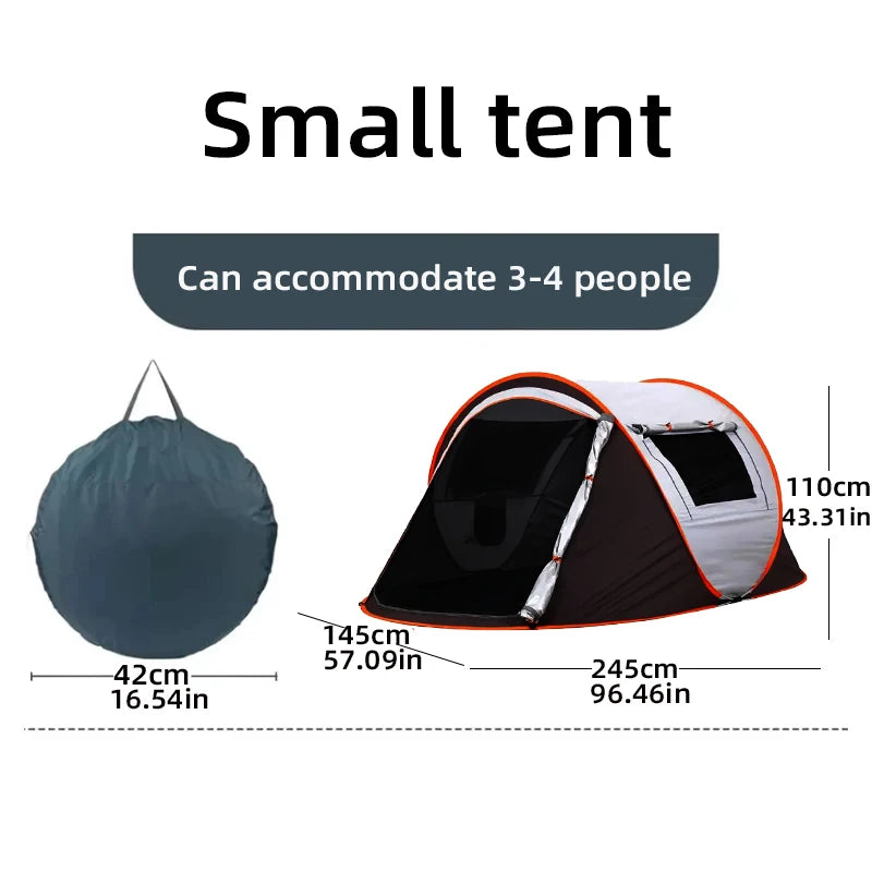 A pop-up tent, waterproof camping boat tent, portable outdoor tent, suitable for camping and hiking trips