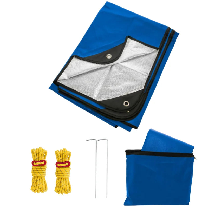 Heavy Duty Emergency Blanket Survival Gear Waterproof Insulated Blanket Emergency Tarp for Camping, Hiking, Bushcraft