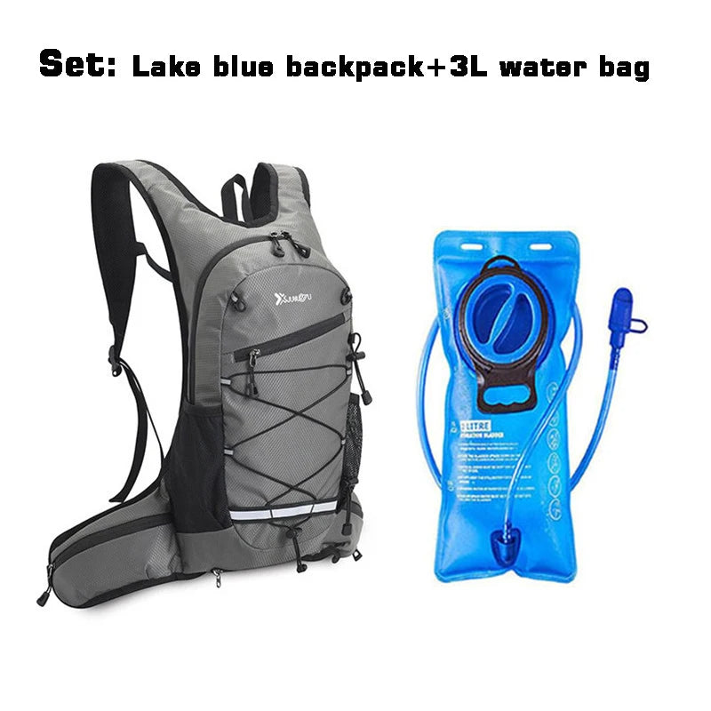 Outdoor Sports Water Bag Set 3 Liters Inner Bladder Water Bag Rucksack Waterbag Knapsack Backpack with Suction Nozzle Water Pipe