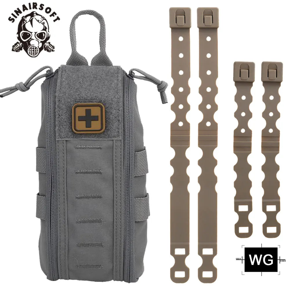 Tactic First Aid Kit Empty Medical Pouch IFAK Pack Rapid Deploy Pull Tab MOLLE Clip YKK Zipper Camping Hiking Emergency Bag