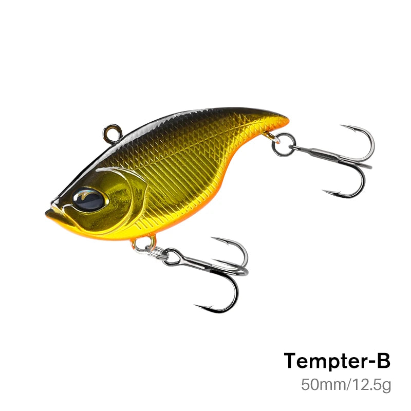 TSURINOYA 50mm 12.5g Vibration Noise Fishing Lure TEMPTER 50S Sinking Winter Fishing Lure Pike Bass Saltwater Hard Bait Wobbler