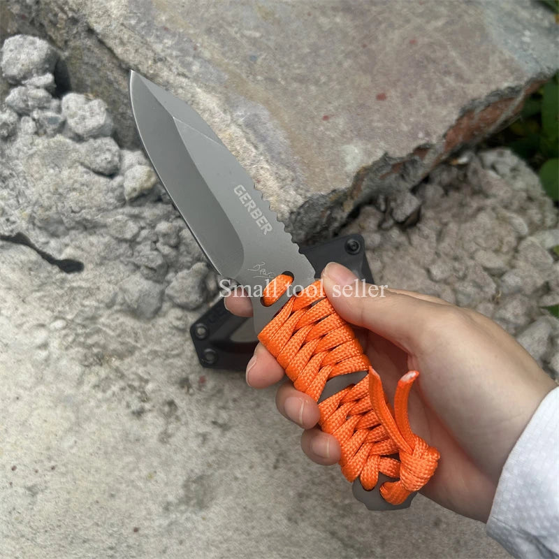 Multi-purpose Camping Fishing Outdoor Knife EDC Pocket Knife Self-defense Tactical Multitool Hand Fixed Blade Tool with Scabbard
