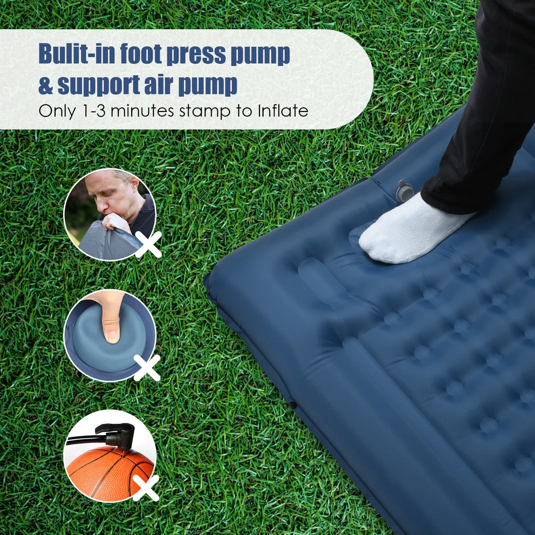 Inflatable Sleeping Pad Extra Thick 4 Inch Sleeping Pad Mat Air Mattress with for Camping Backpacking Hiking Traveling Tent