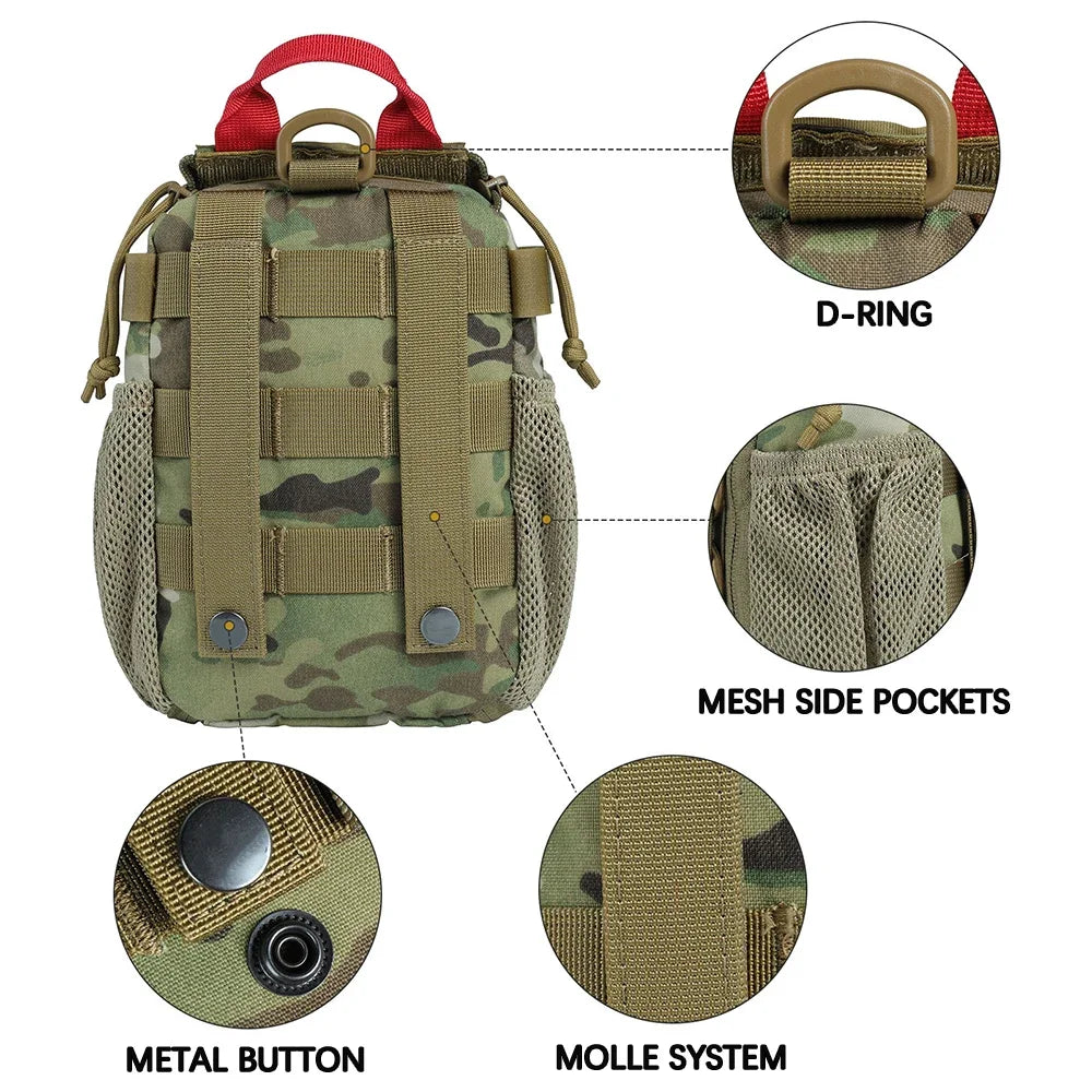 First Aid Pouch Survival Kit Tactical Quickly Disassemble IFAK Pouch Camping Hunting Bag Waist Bag Equipment