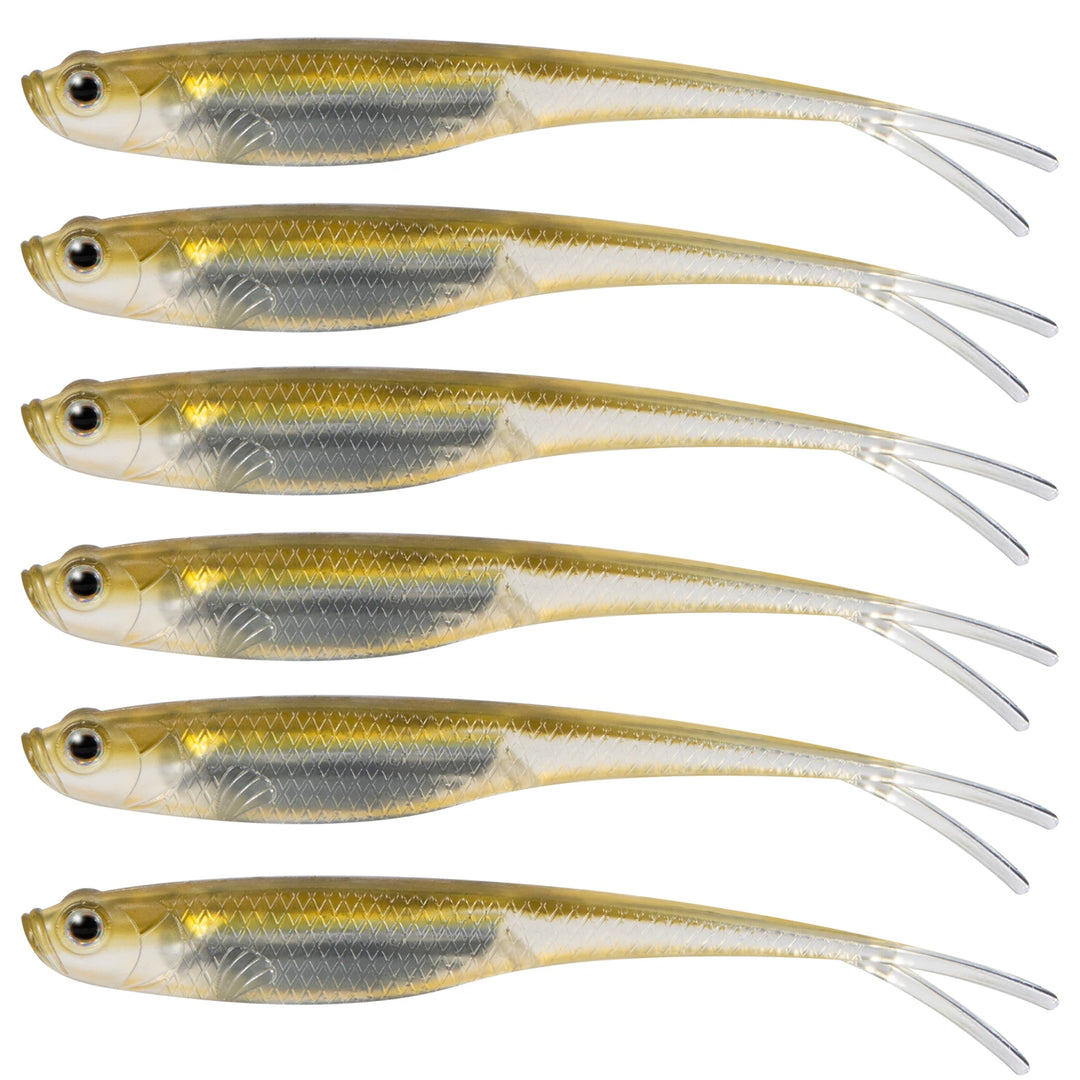 Dr.Fish 5/6pcs Fishing Soft Lure Plastic Saltwater Fork Tail Drop Shot Silicone Soft Bait Worm Bass Trout Pike Walleye Weedless
