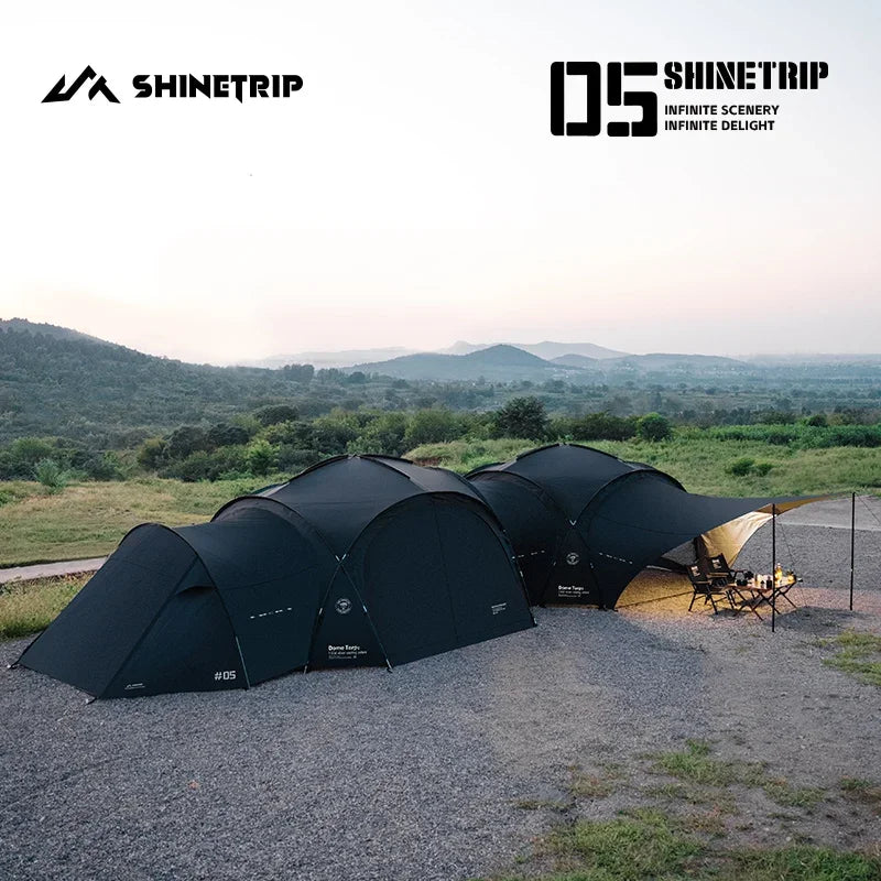 ShineTrip Outdoor Extra Large Camping Shade Tent Family Travel Expandable Space camp Gazebo Rain and Sun Protection Car Tent