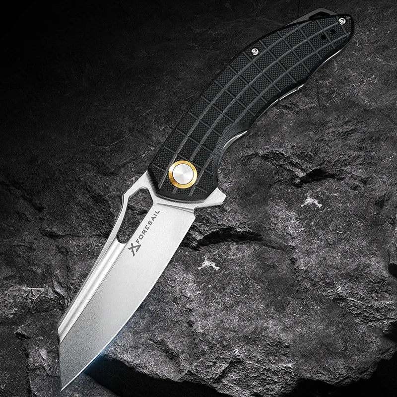 VNLA DC53 Steel sharp Folding Knife Outdoor Camping Hunting Cutting Survival Hiking Fishing portable Pocket clip EDC Tool Knife