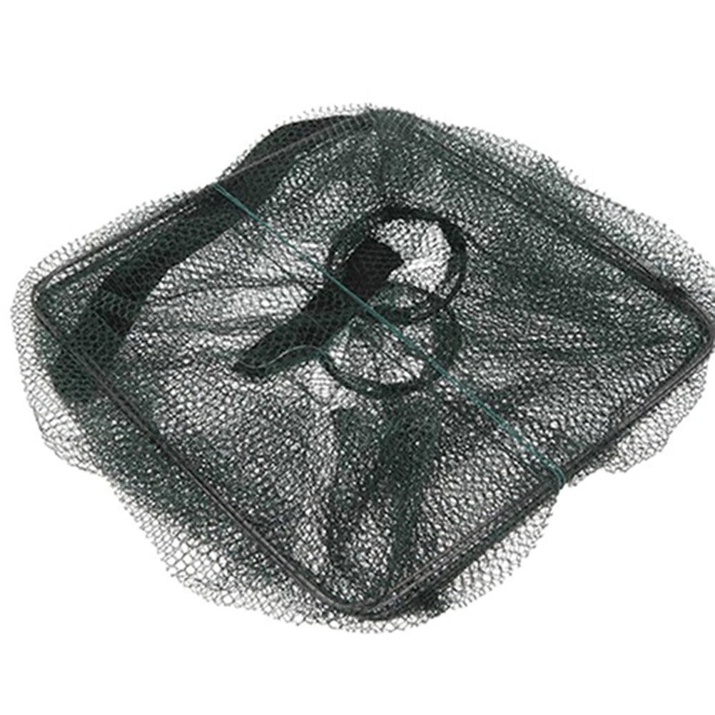 Folded Fishing Net Cage Portable Zipper Fish Trap Cast For Shrimp Crayfish Crab Baits Netting Tackle Outdoor Fishing Accessories